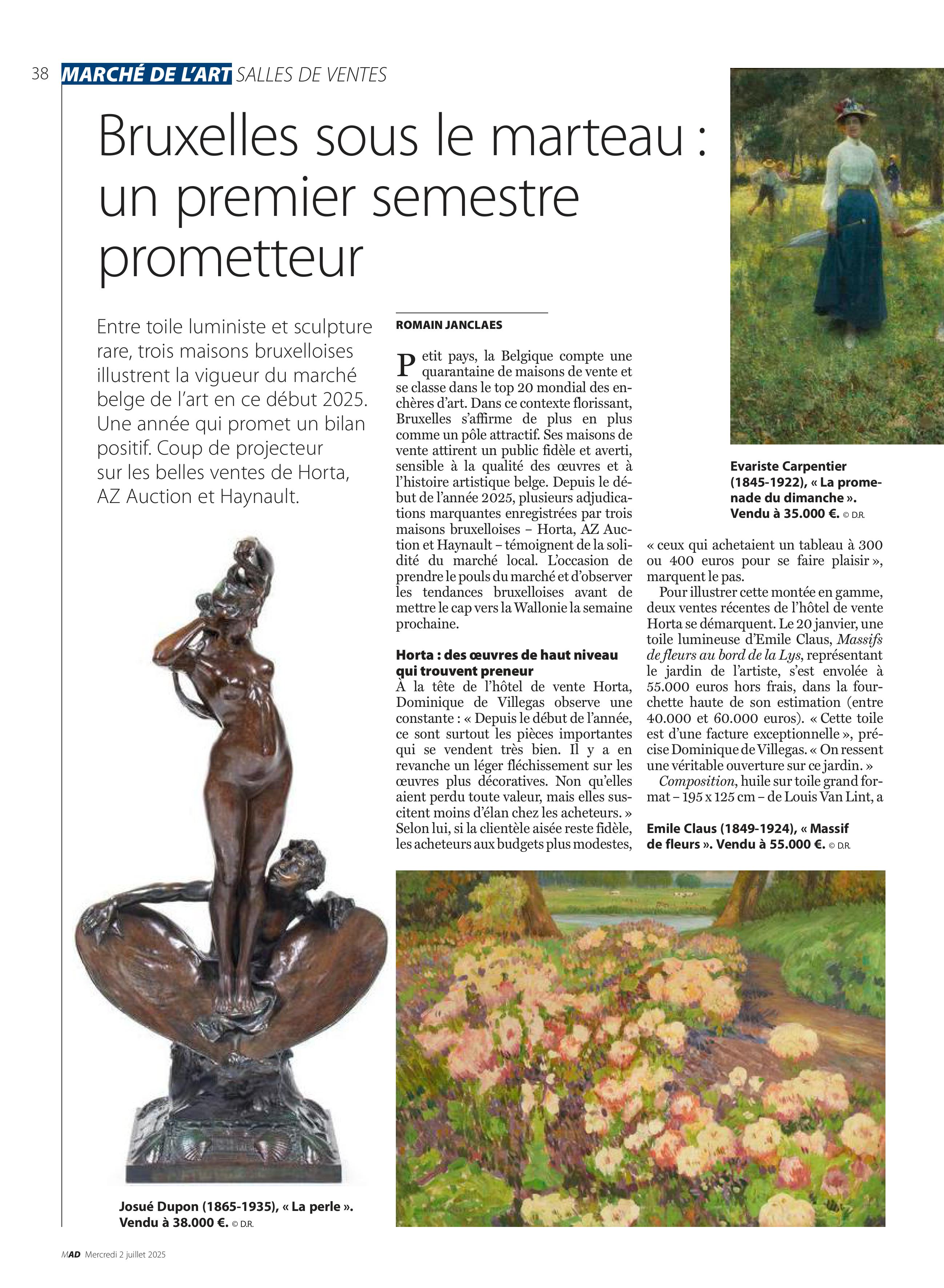 Bruxelles sous le marteau, un premier semestre prometteur - deel 1 - Woensdag 2 Jjuli 2025